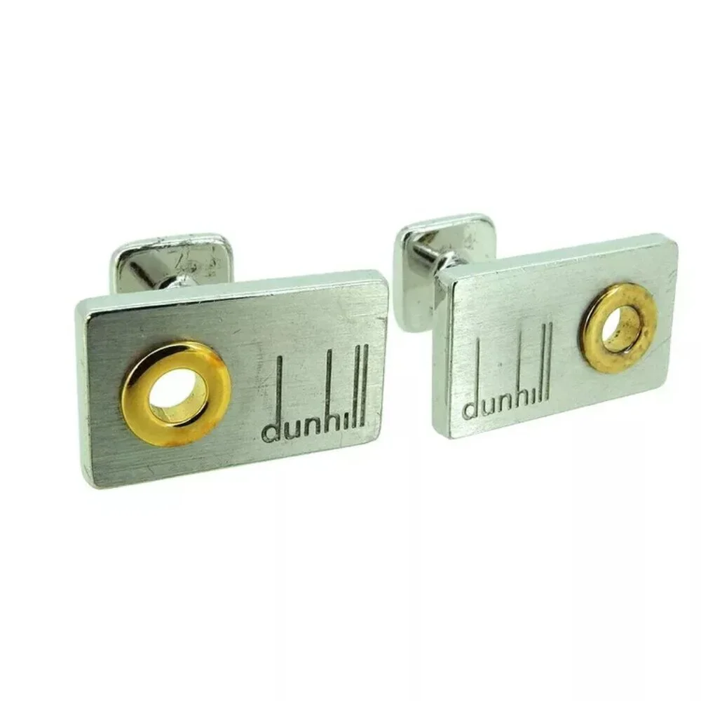 DUNHILL Cuffs logo silver 925 Authentic USED